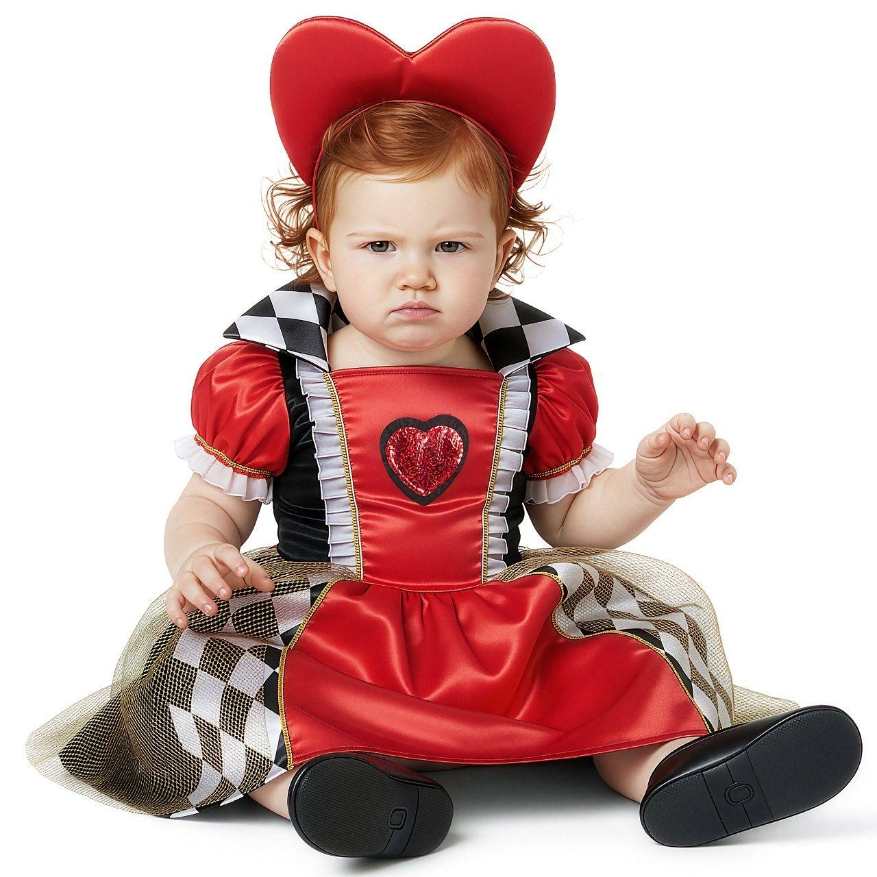 Disfraz de Reina de Corazones Rojo para Bebé
