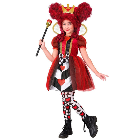 Disfraz de Reina Corazones Tul para niña