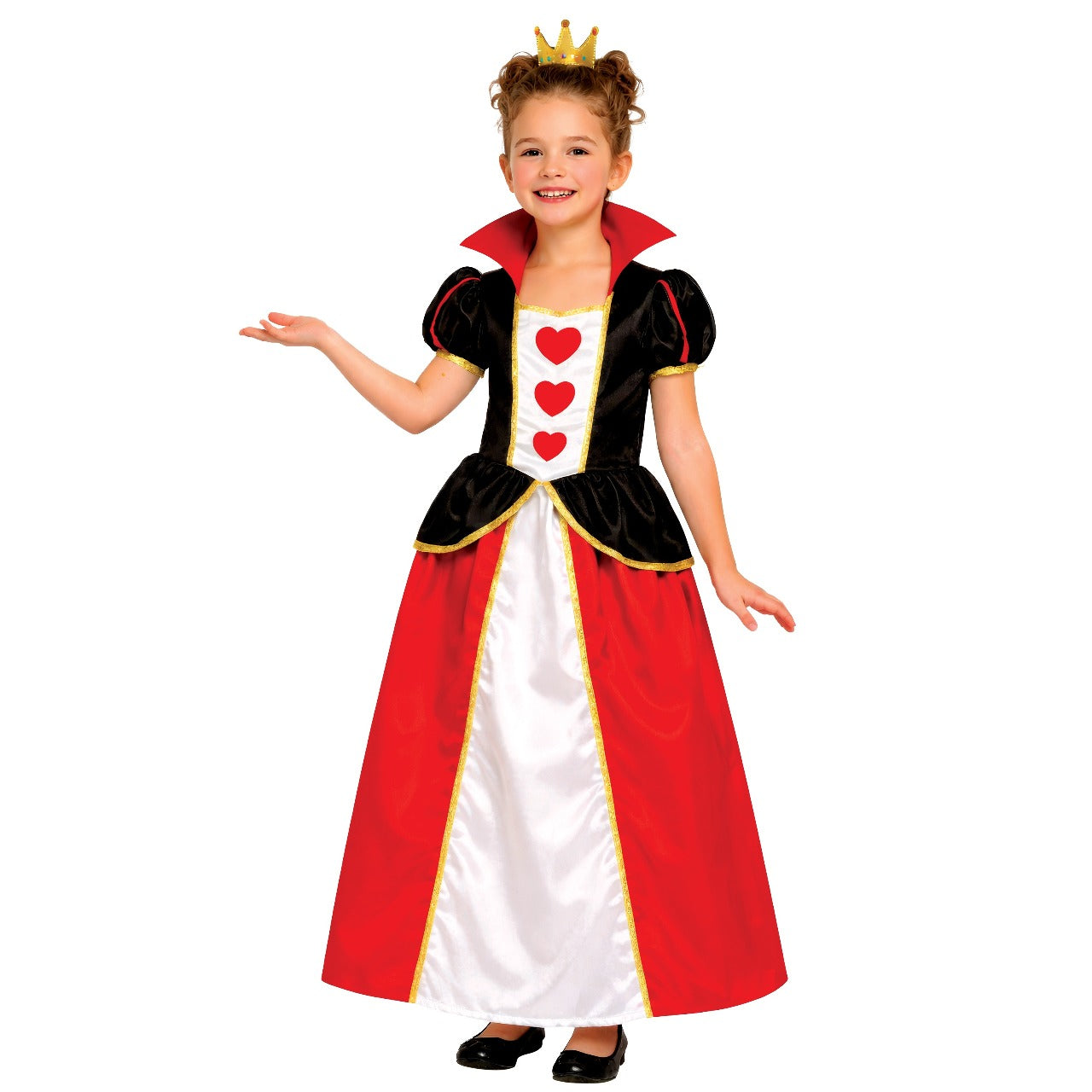 Disfraz de Reina de Corazones Villana para niña