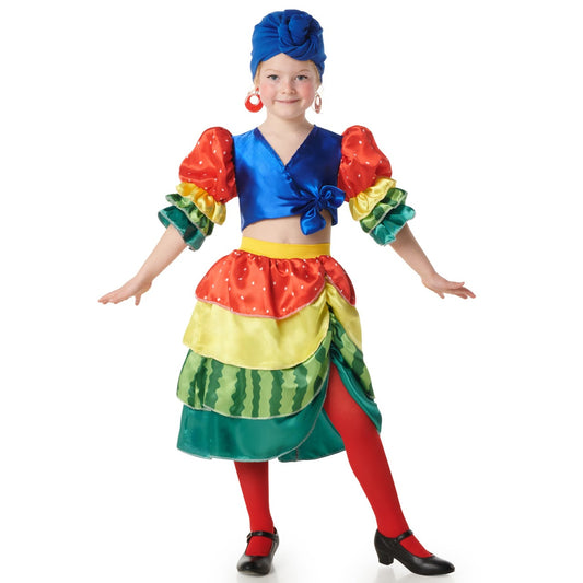 Disfraz de Rumbera Multicolor para niña