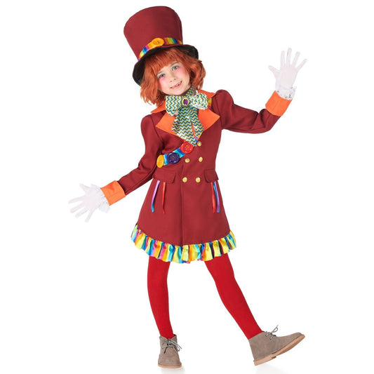 Disfraz de Sombrerera Loca Colores para niña