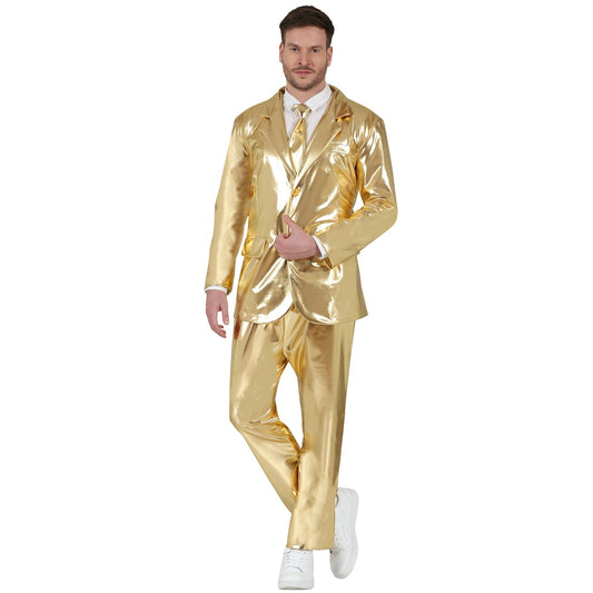 Disfraz de Traje Dorado Metalizado para hombre