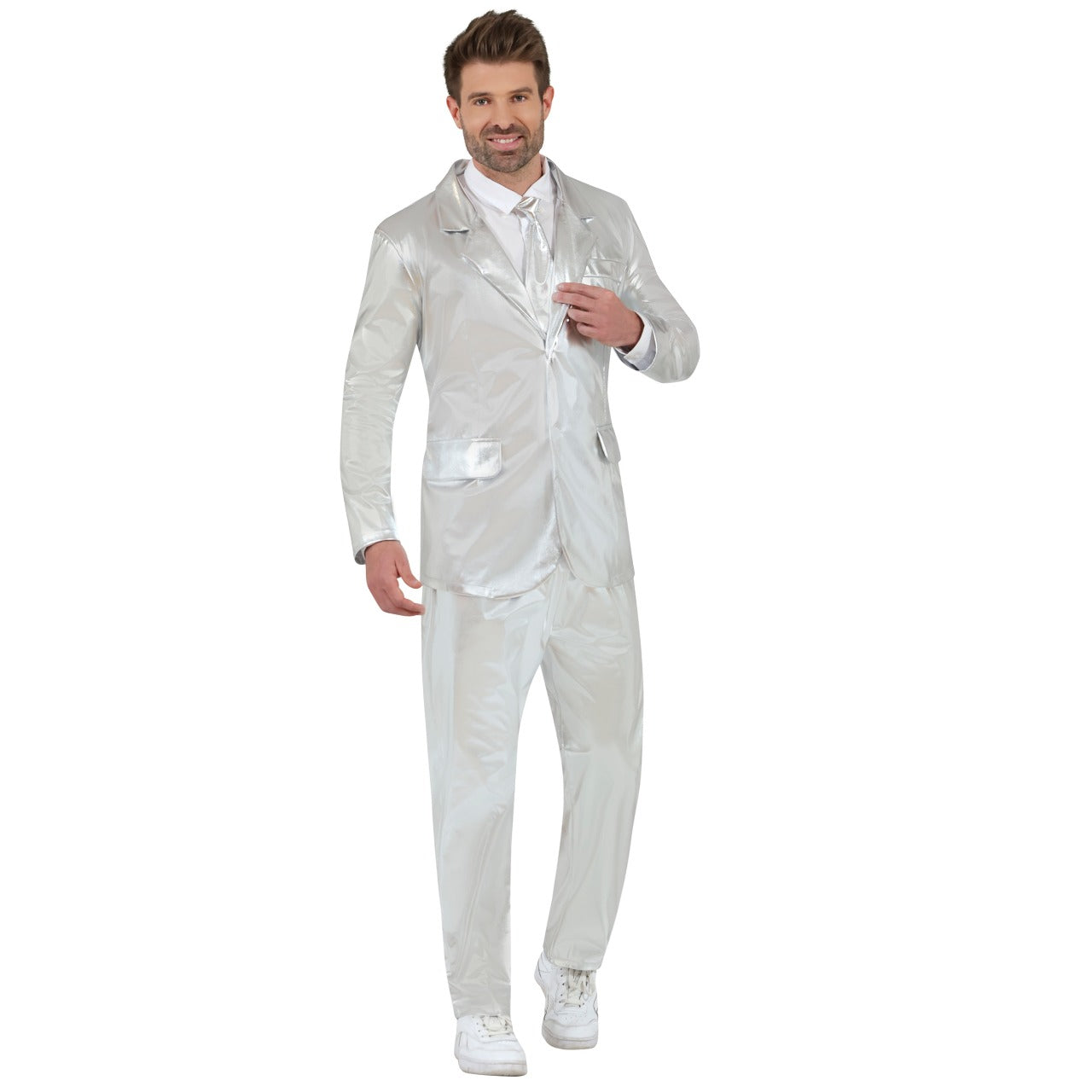 Disfraz de Traje Plateado Metalizado para hombre
