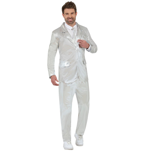 Disfraz de Traje Plateado Metalizado para hombre