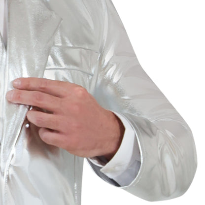 Disfraz de Traje Plateado Metalizado para hombre
