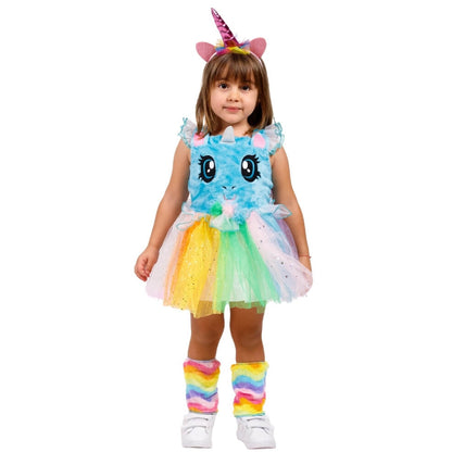Disfraz de Unicornio Azul Tul para niña