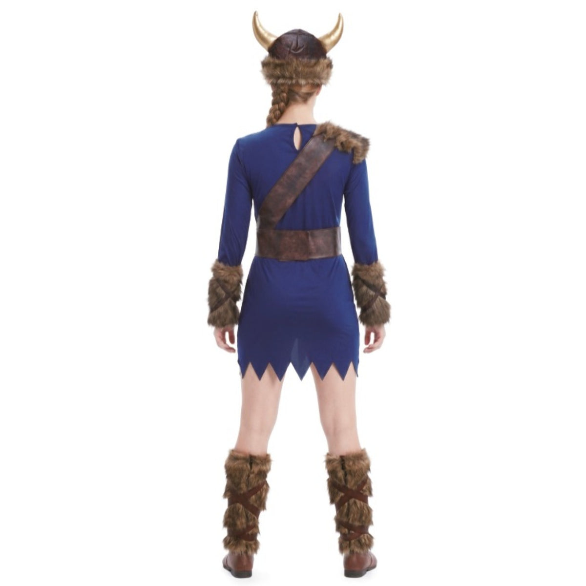 Disfraz de Vikinga Azul para mujer