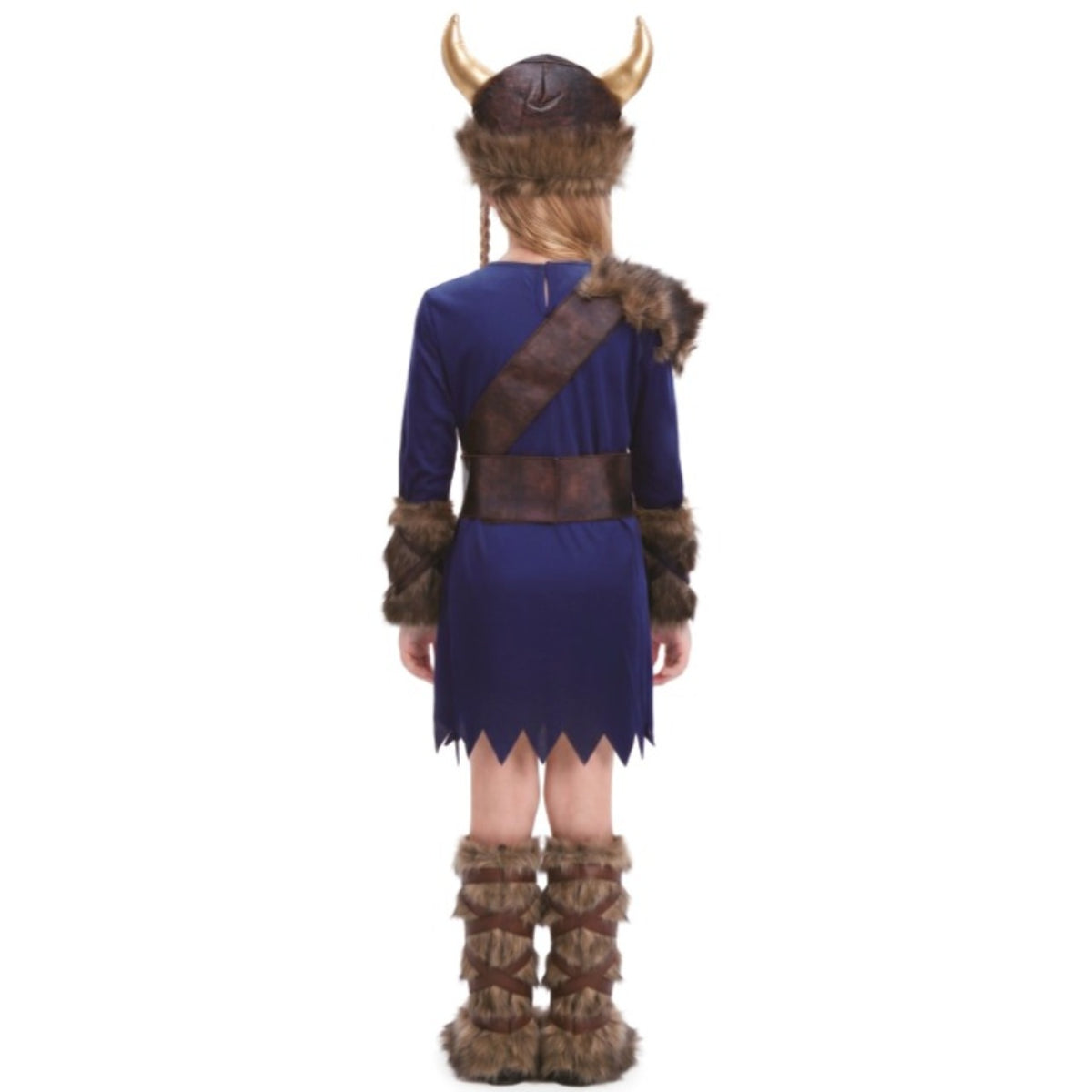 Disfraz de Vikinga Azul para niña