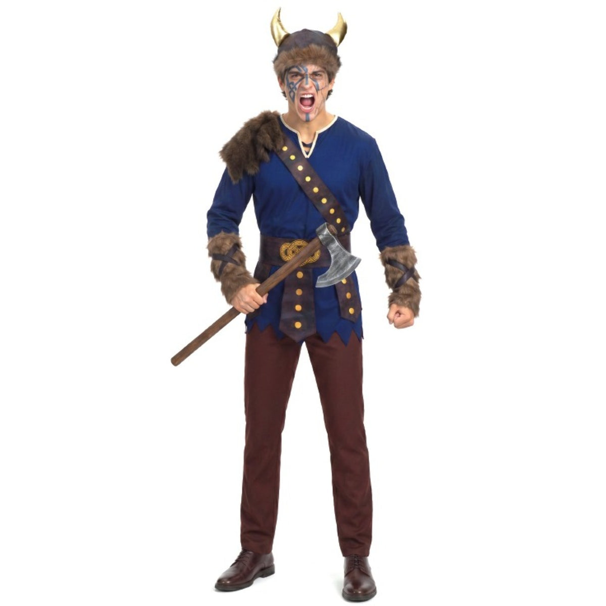 Disfraz de Vikingo Azul para hombre