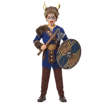 Disfraz de Vikingo Azul para niño
