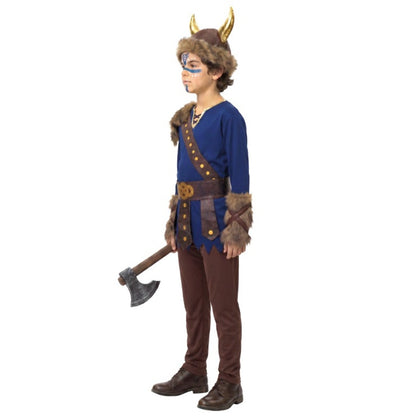 Disfraz de Vikingo Azul para niño