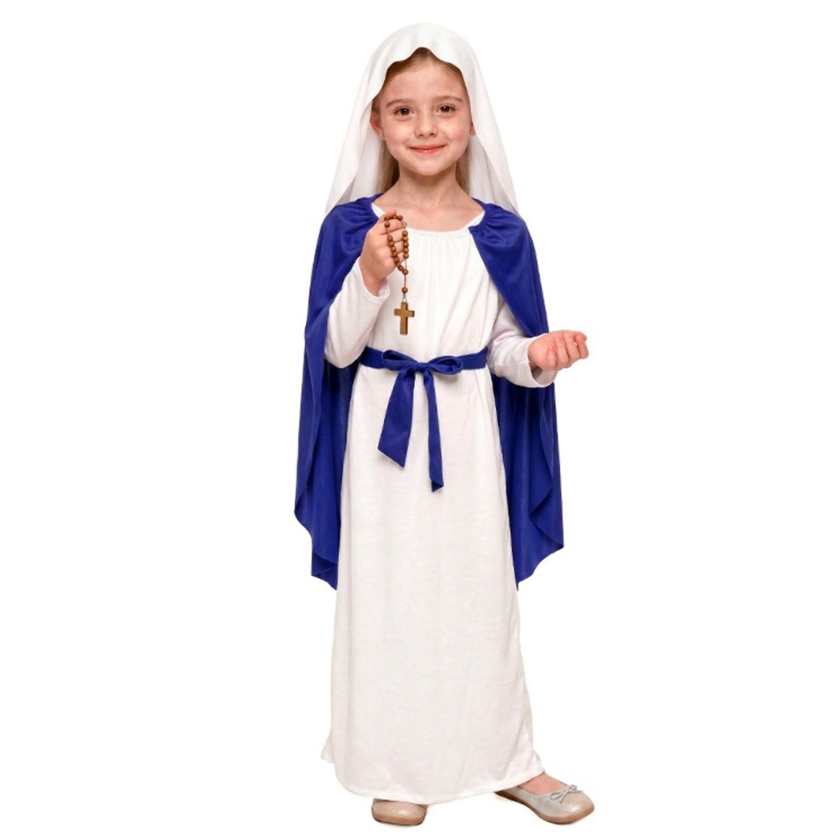 Disfraz de Virgen María Bicolor para niña