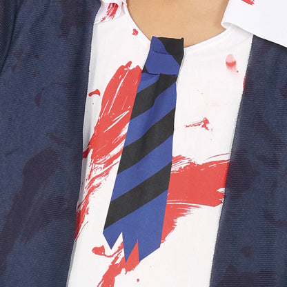 Disfraz Zombie de Colegial Azul para niño