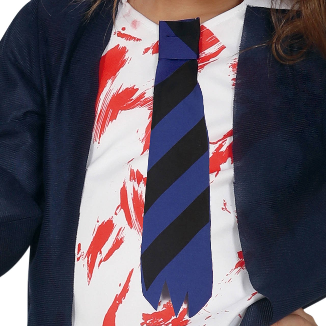 Disfraz Zombie de Colegiala Azul para niña
