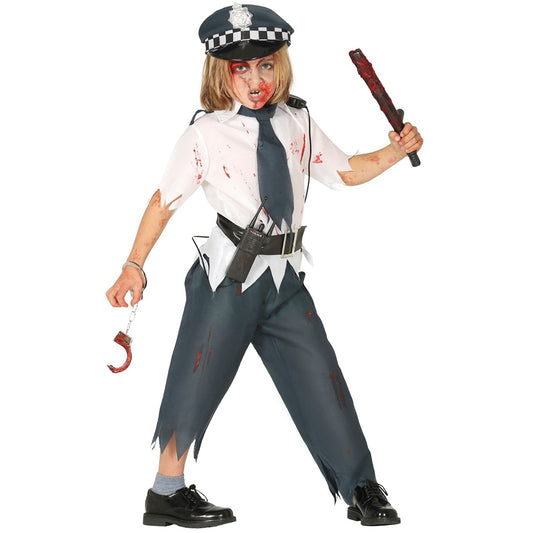 Disfraz Zombie de Policía Picos para niño