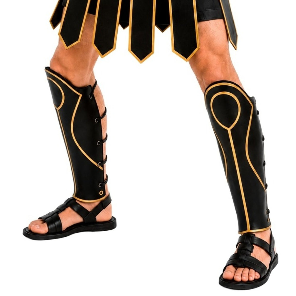 Espinilleras Negras Gladiador Romano