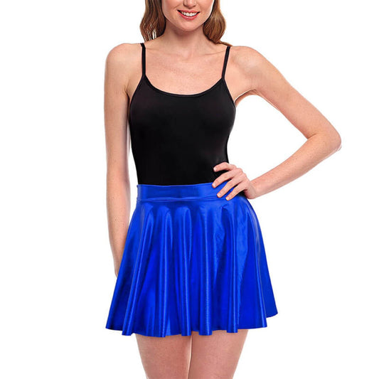 Falda Azul Metalizada