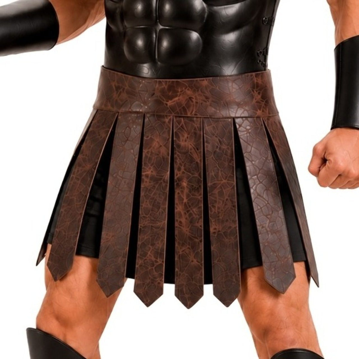 Falda de Gladiador Marrón de Cuero