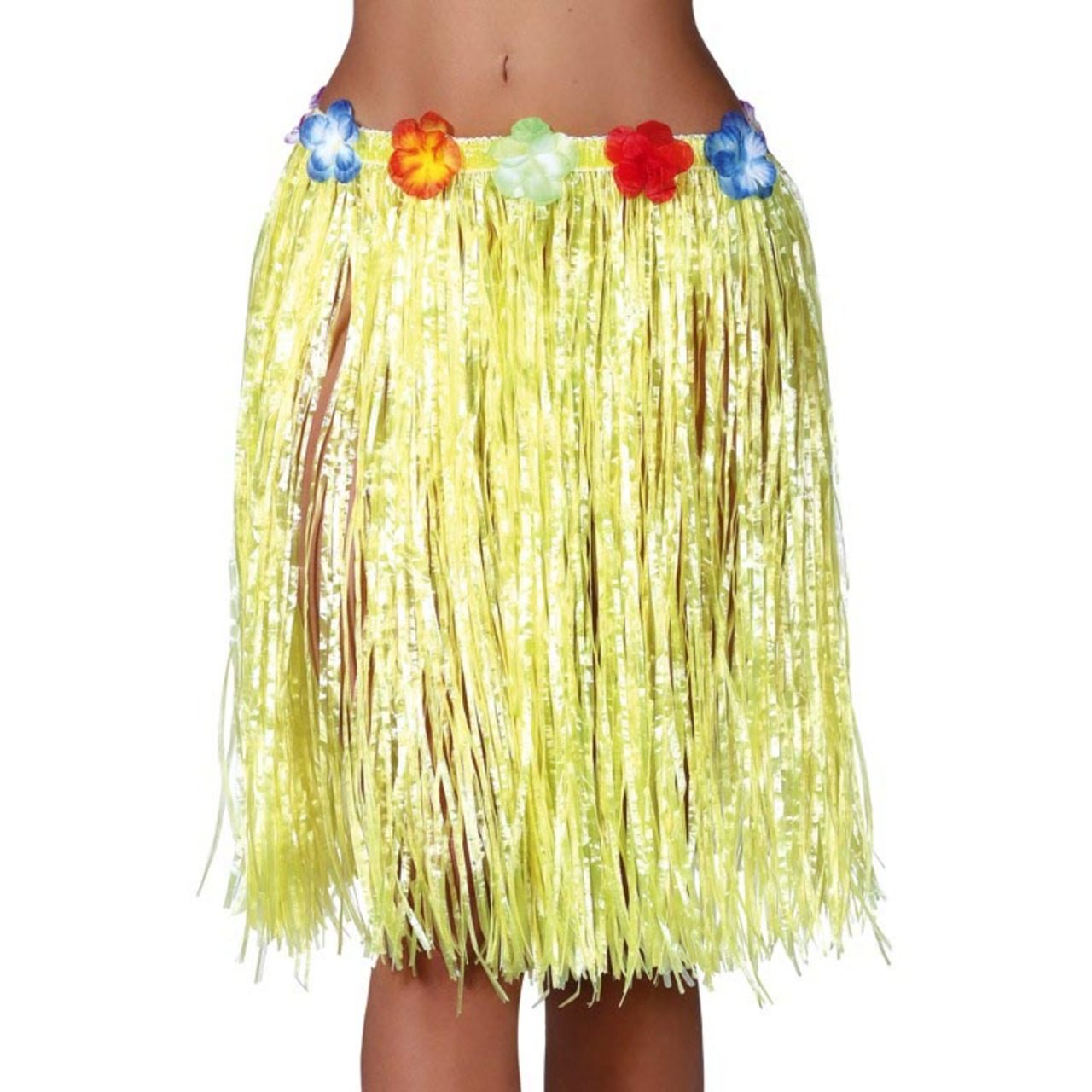 Falda Hawaiana Amarilla Corta