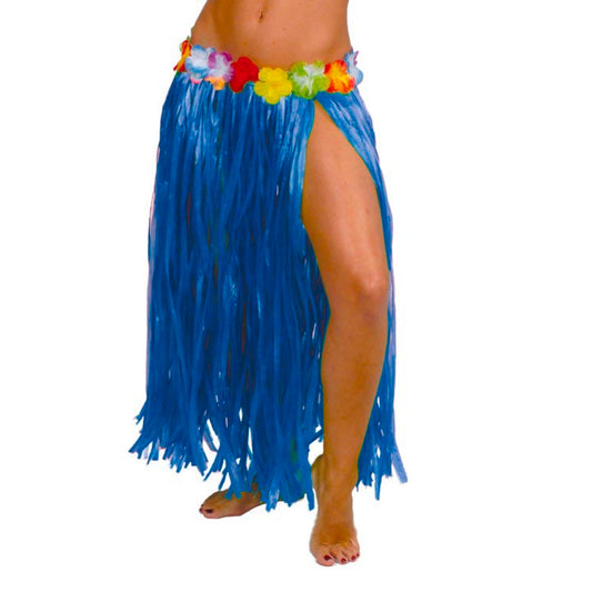 Falda Hawaiana Azul Larga