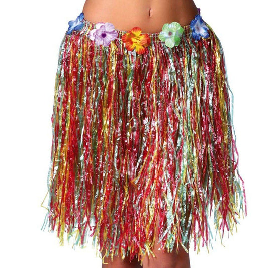 Falda Hawaiana Multicolor Corta