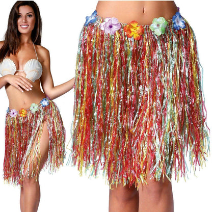 Falda Hawaiana Multicolor Corta