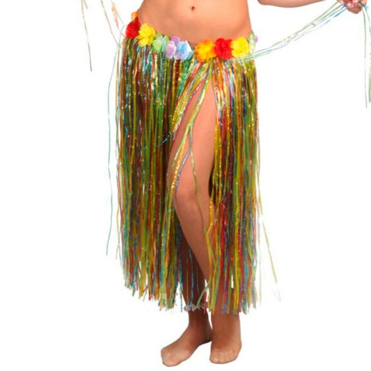 Falda Hawaiana Multicolor Larga