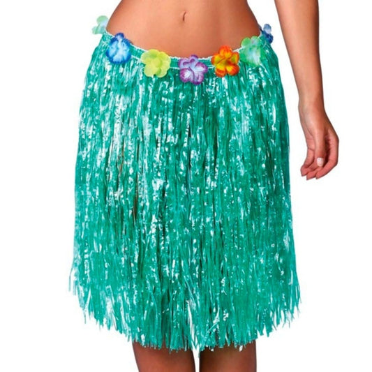 Falda Hawaiana Verde Corta