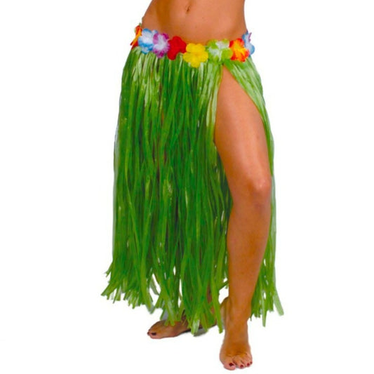 Falda Hawaiana Verde Larga