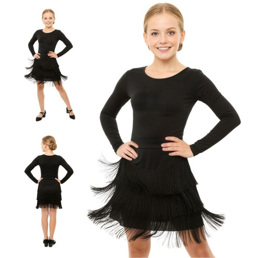 Falda Negra Flecos infantil