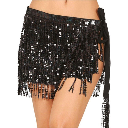 Falda Pareo Negra Lentejuelas