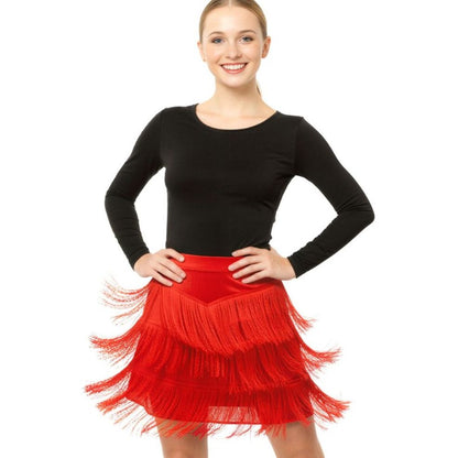 Falda Roja Flecos