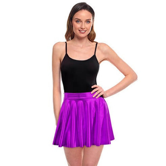 Falda Violeta Metalizada