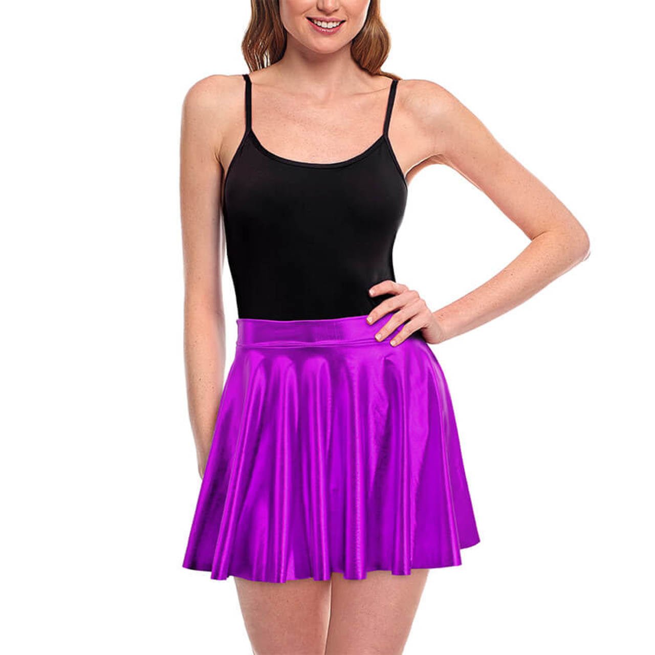 Falda Violeta Metalizada