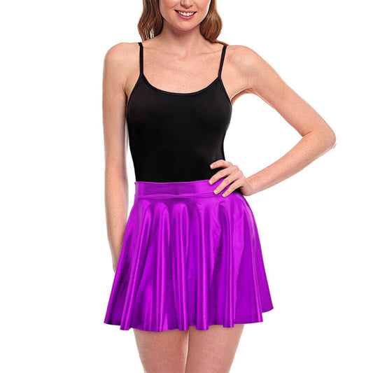 Falda Violeta Metalizada