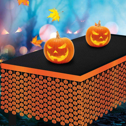 Faldón de Mesa Calaveras Naranjas