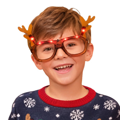 Gafas de Navidad Reno Luminosas