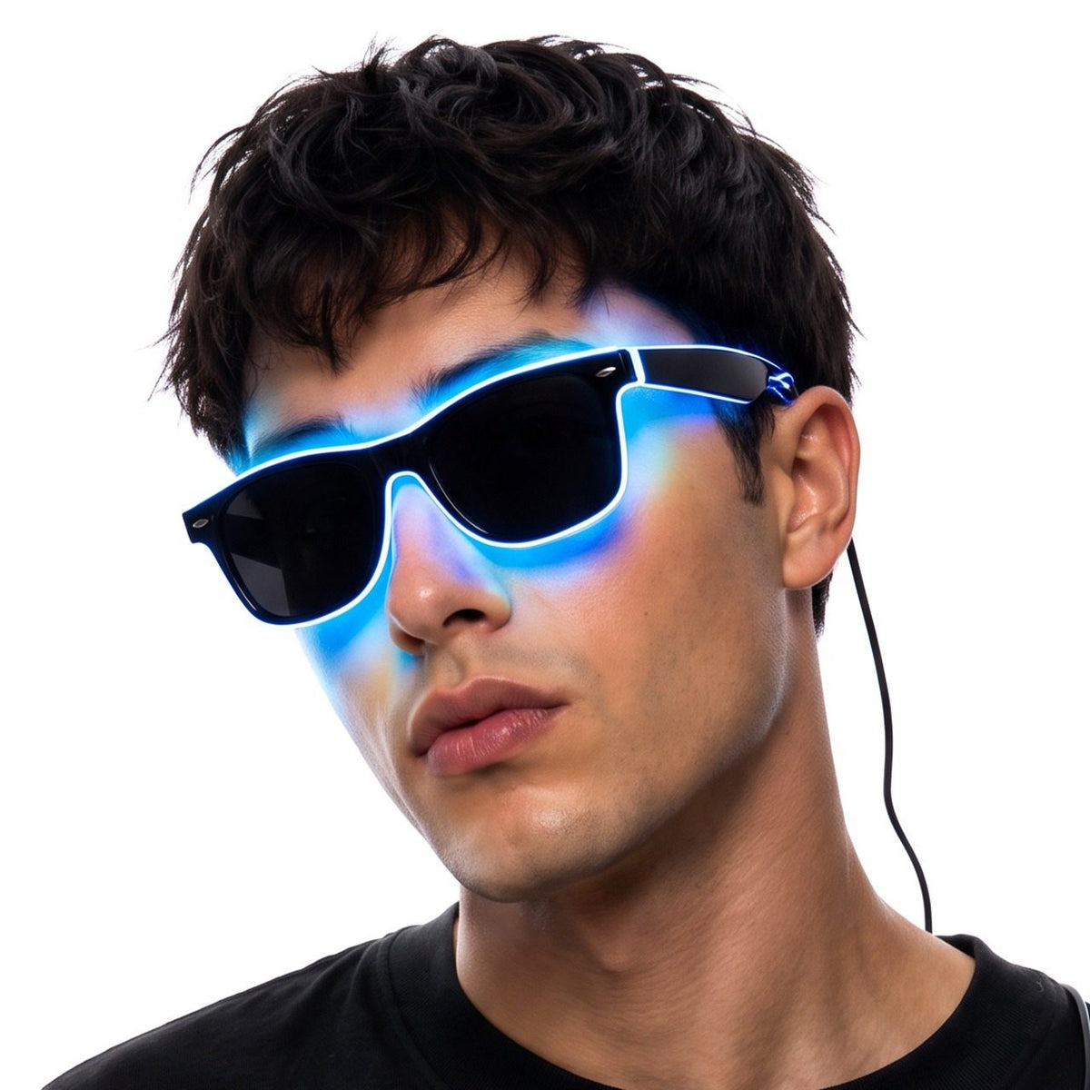 Gafas Negras con Luces Led (Colores surtidos)