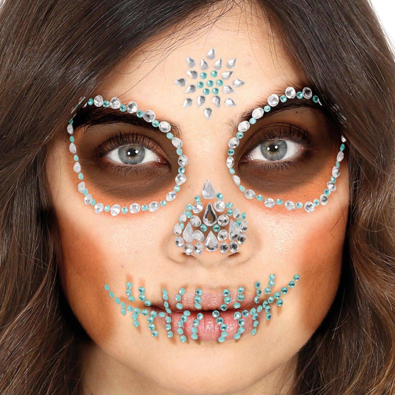 Gemas Glitter Adhesivas Catrina Calavera