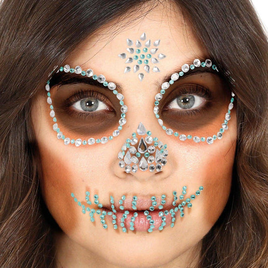 Gemas Glitter Adhesivas Catrina Calavera