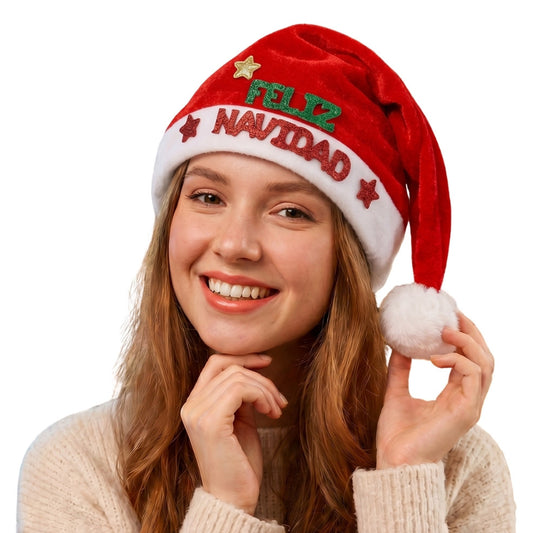 Gorro Feliz Navidad Rojo