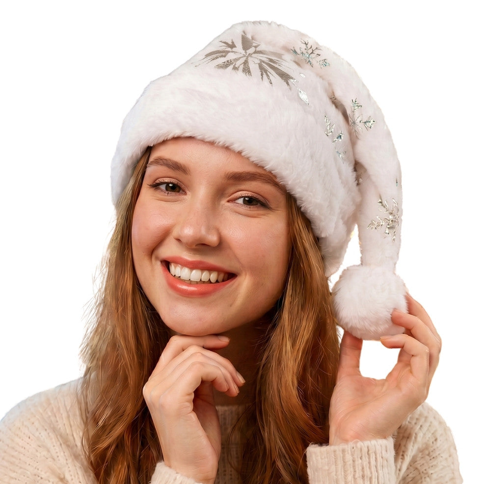 Gorro de Navidad Copos de Nieve