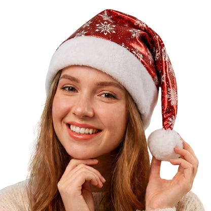 Gorro de Navidad Rojo Metalizado