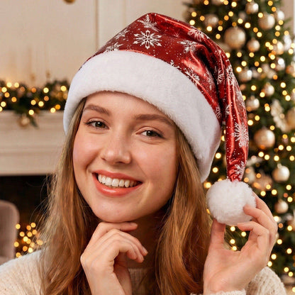 Gorro de Navidad Rojo Metalizado