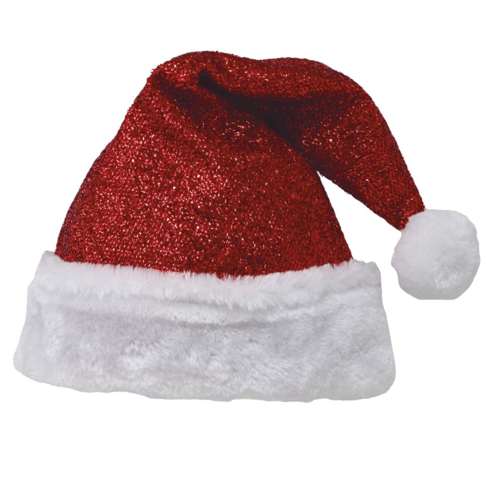 Gorro de Papá Noel Brillante Rojo