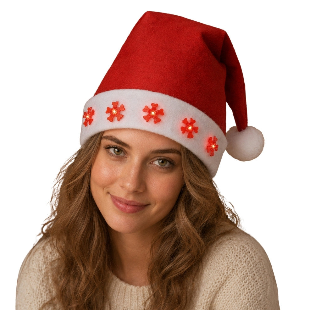 Gorro de Papá Noel Copos Luminosos