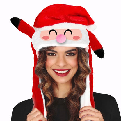Gorro de Papá Noel con Orejas Móviles