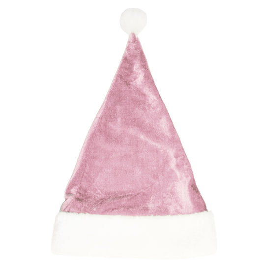 Gorro de Papá Noel Rosa Terciopelo