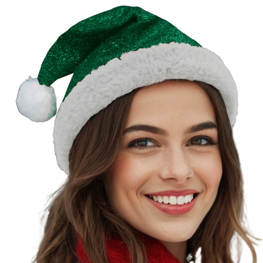 Gorro de Papá Noel Verde Brillante