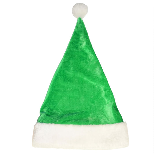 Gorro de Papá Noel Verde Terciopelo